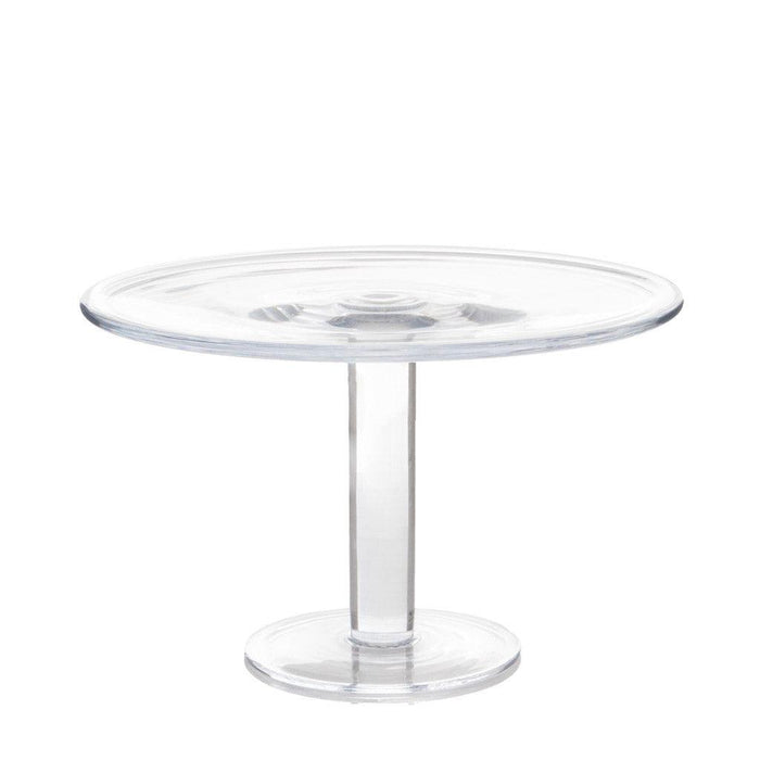 Klara Large High Clear glass cake stand, 12"Dia x 7.5"H, with a simple, timeless design.