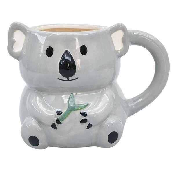 Ceramic mug shaped like a koala