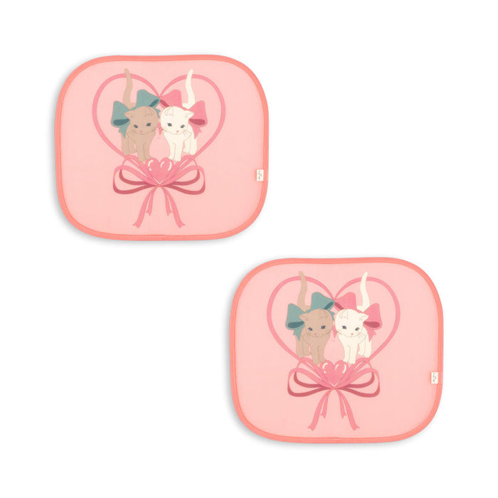 Konges Slojd - Car Sunshade - Kitty Bow (2 Pack) - Mabel & Fox