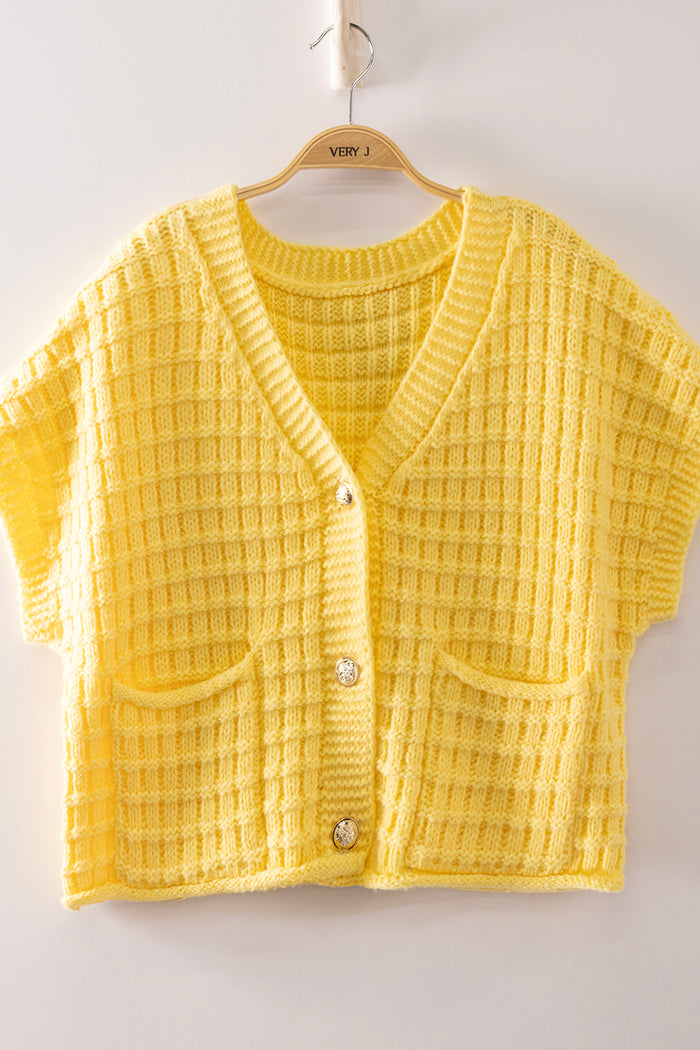 Land O Lakes Butter Yellow Sweater Vest
