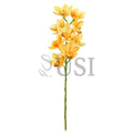 Large Cymbidium Orchid Flower Stem, 31in, Yellow