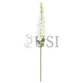 Large Delphinium Flower Spray, 49in, Cream White
