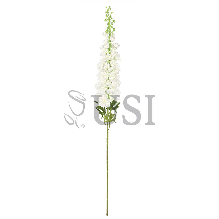Large Delphinium Flower Spray, 49in, Cream White