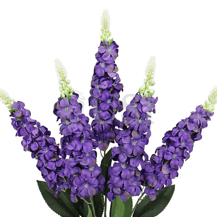 Larkspur Flower Bush x5, 23in, Purple