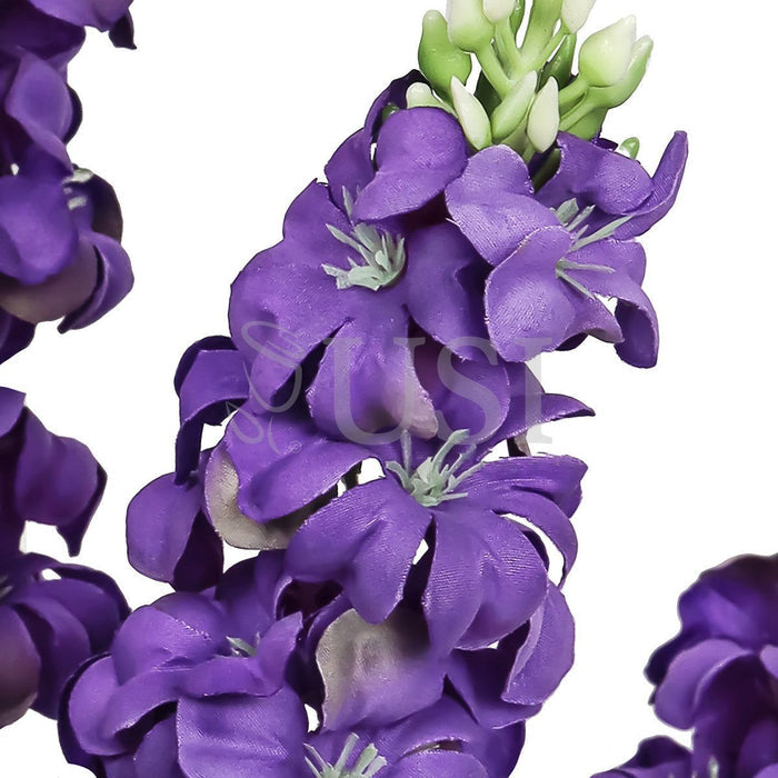 Larkspur Flower Bush x5, 23in, Purple