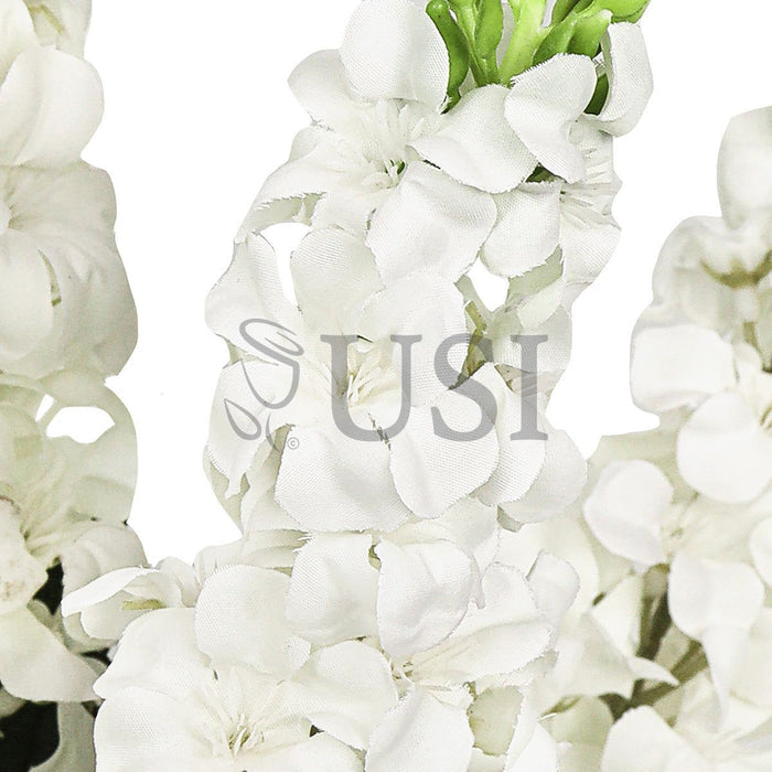 Larkspur Flower Bush x5, 23in, White