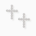 Legacy Cross Stud Earring in Silver