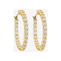gold dolce vita hoops with diamantes