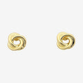 Pair of gold knot earrings
