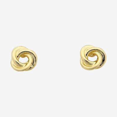 Pair of gold knot earrings