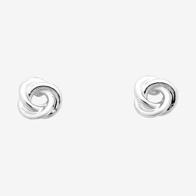Pair of silver spiral earrings