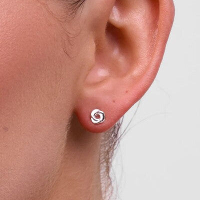 silver knot earrings