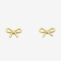 Gold bow-shaped earrings