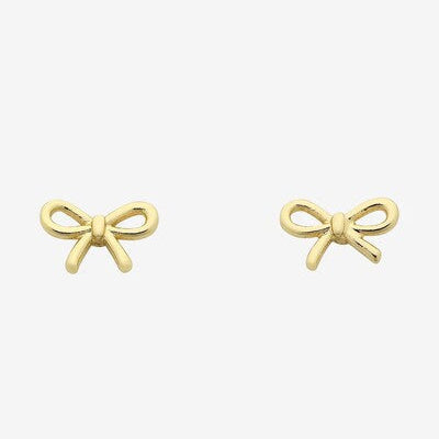 Gold bow-shaped earrings