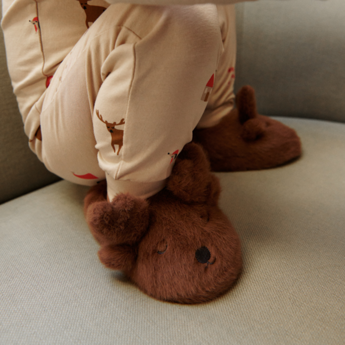 Liewood - Aviaja Reindeer Slippers - Pecan - Mabel & Fox
