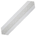 Table runner in ecru with charming green leaf stitching
