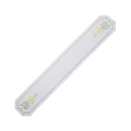 Long white linen table runner with yellow flower embroidery and Swarovski crystals Summer Meadow Germany
