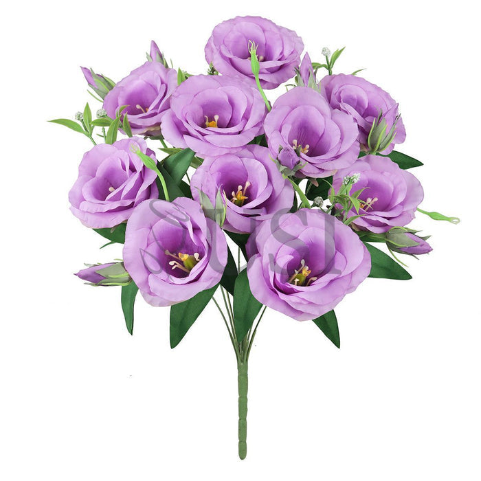 Lisianthus Flower Bush w Filler x10, 19in, Lavender
