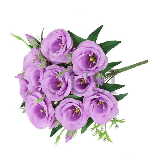 Lisianthus Flower Bush w Filler x10, 19in, Lavender