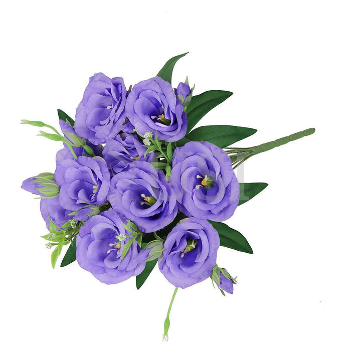 Lisianthus Flower Bush w Filler x10, 19in, Purple