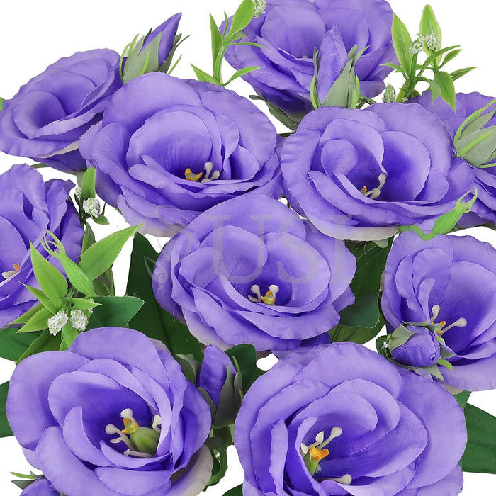Lisianthus Flower Bush w Filler x10, 19in, Purple