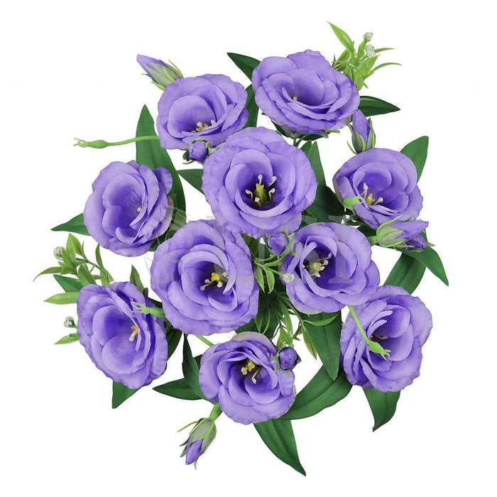 Lisianthus Flower Bush w Filler x10, 19in, Purple
