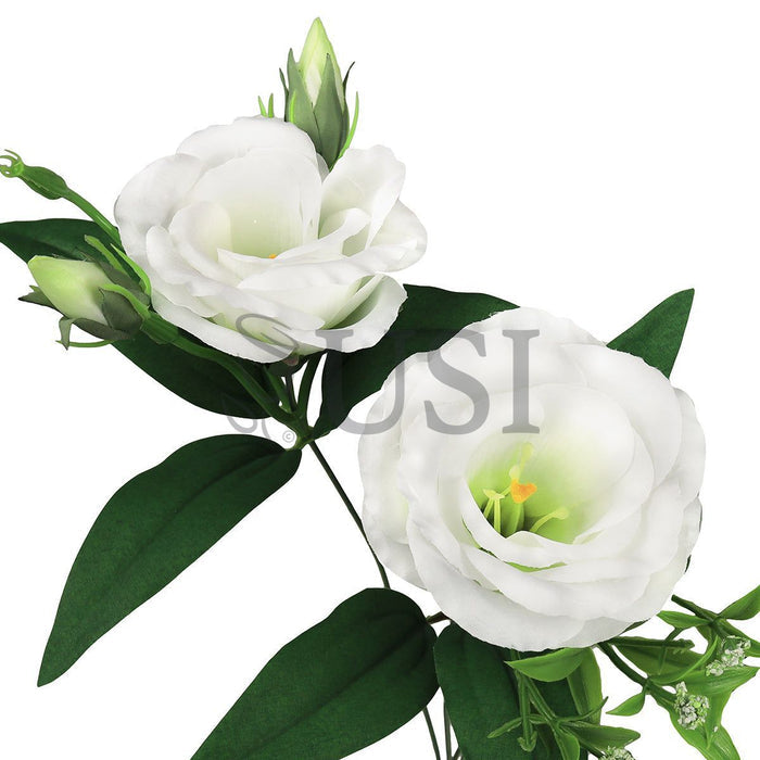 Lisianthus Flower Bush w Filler x10, 19in, White