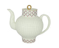 Lomonosov Porcelain Bone China Tea Pot Wave Pink Net 27 fl.oz/800 ml