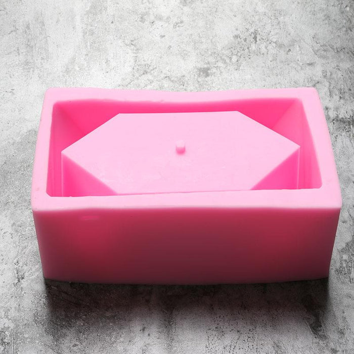 Long geometric planter silicone mold - madmolds - silicone mold