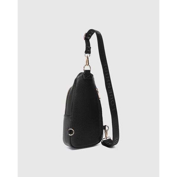 louenhide vegan leather sling bag black