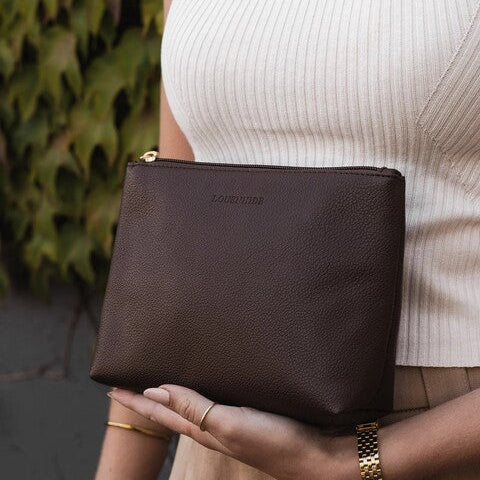 louenhide chocolate clutch pouch carry bad small