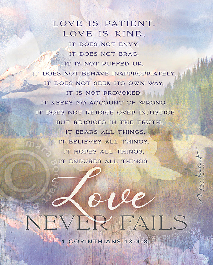 Love Is Patient - frameable print
