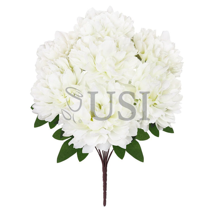 Lush Hybrid Peony Flower Bush x7, 17in, Cream White