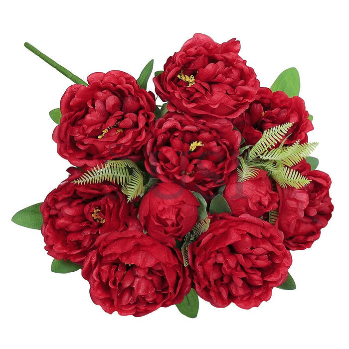 Lush Peony Flower Bush x10, 20in, Red