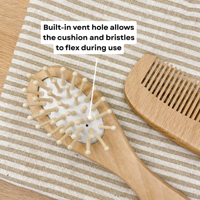 Mabel & Fox - Personalised Wooden Brush Set - Safari - Elephant