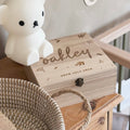 Mabel & Fox - Personalised Wooden Memory Box - Botanical - Mabel & Fox