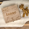 Mabel & Fox - Personalised Wooden Memory Box - Safari - Mabel & Fox