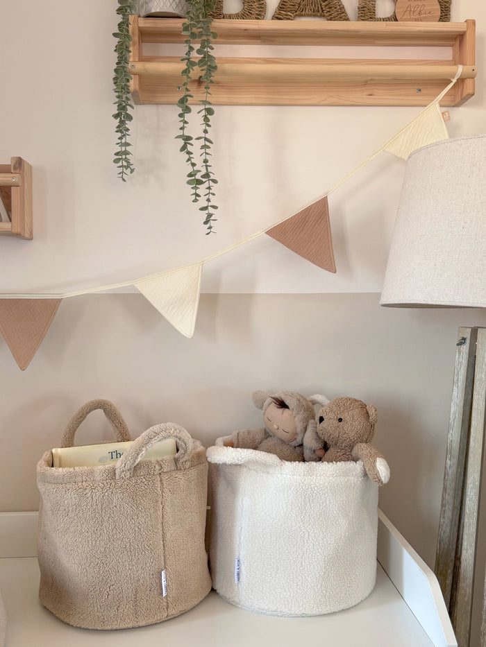 Mabel & Fox - Teddy Storage Basket - Milk - Mabel & Fox