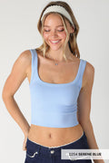 Madi Chevron Bra Top - Serene Blue