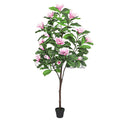 Magnolia Flower Tree Real Touch Potted, 6ft, Pink