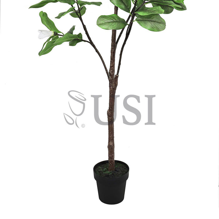 Magnolia Flower Tree Real Touch Potted, 6ft, White