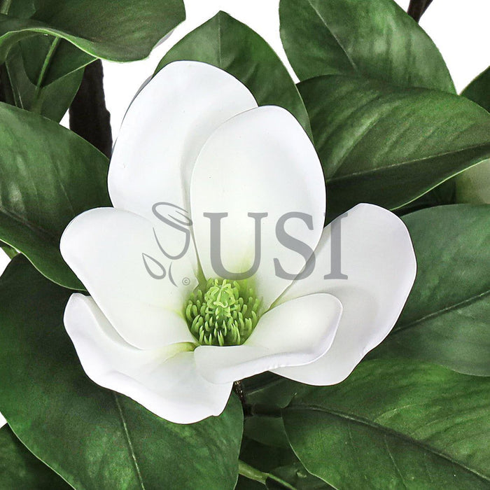 Magnolia Flower Tree Real Touch Potted, 6ft, White