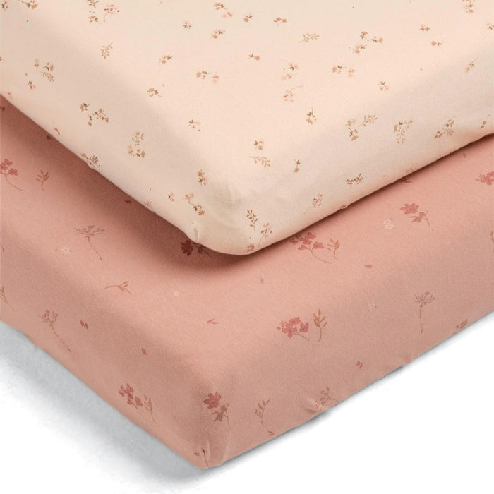 Mamas & Papas - Cotbed Fitted Sheets (2 Pack) – Welcome to the World Wildflower - Mabel & Fox