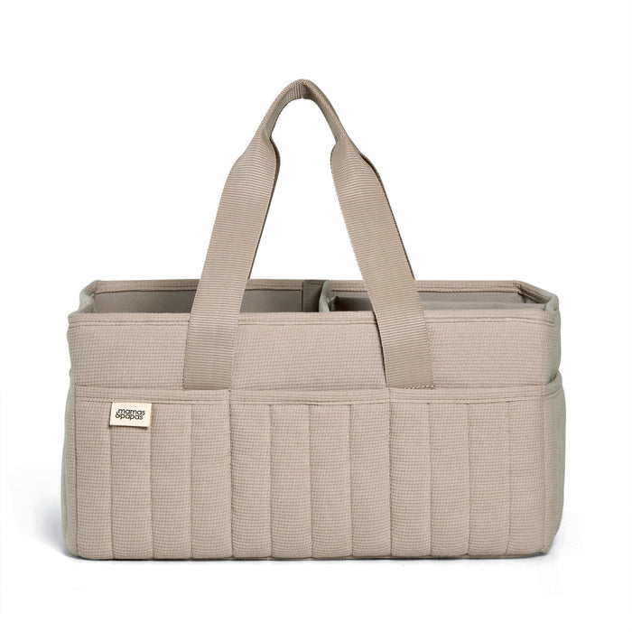 Mamas & Papas - Nappy Caddy - Neutral Waffle - Mabel & Fox