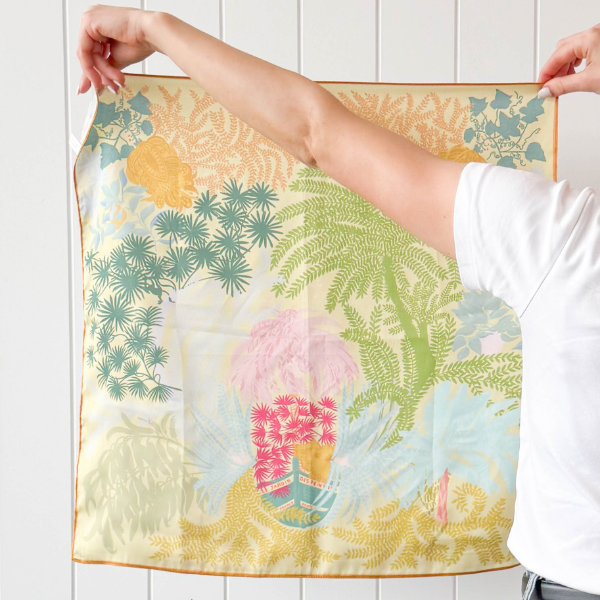Marais Mustard Mini Square Scarf