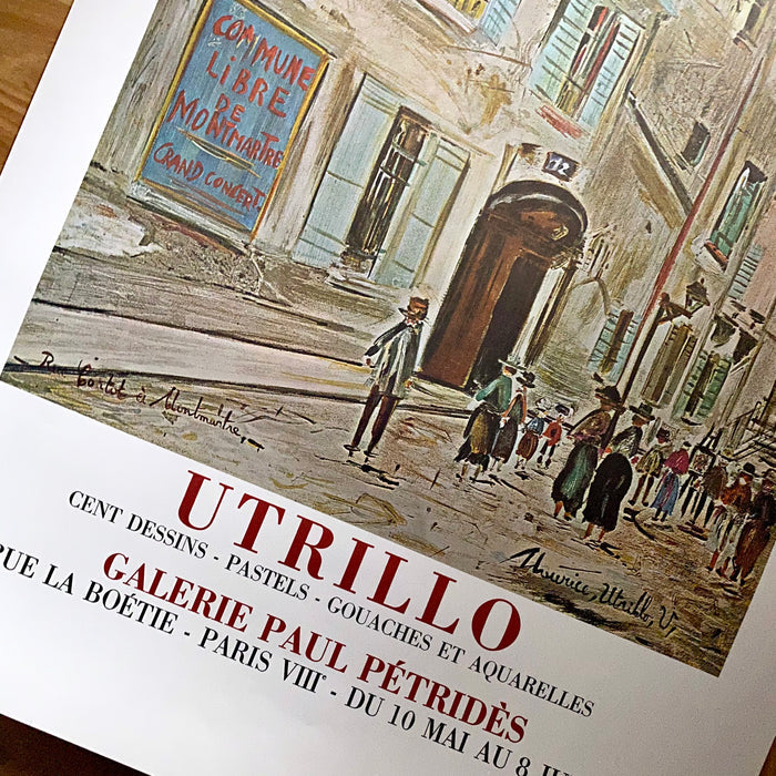 Maurice Utrillo Vintage 1966 French Art Exhibition Poster | Golden Rule Gallery | Excelsior, MN
