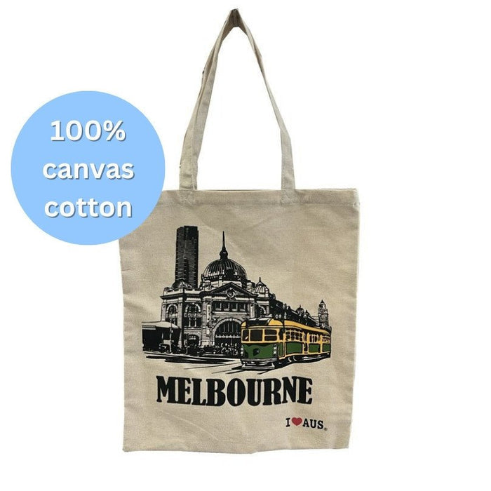 Tote bag with Melbourne design with Melbourne Tram