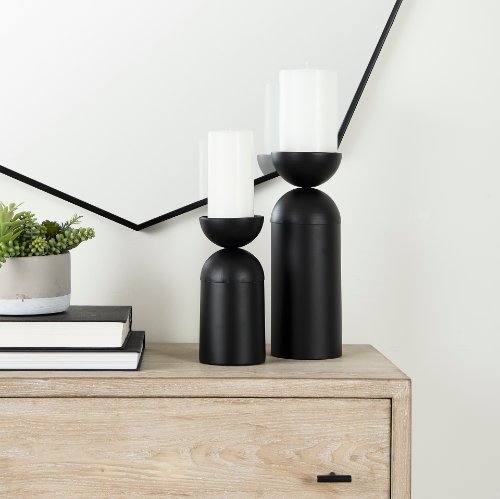 Metal Cylindrical Candle Holder