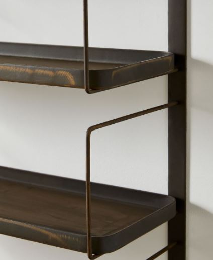 detail of shelves and bracket