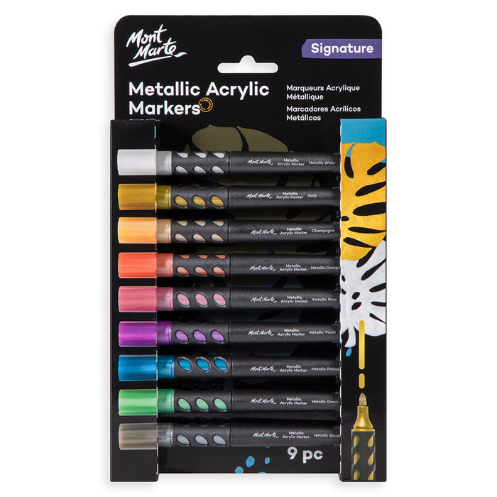Metallic Acrylic Markers Signature 9pc